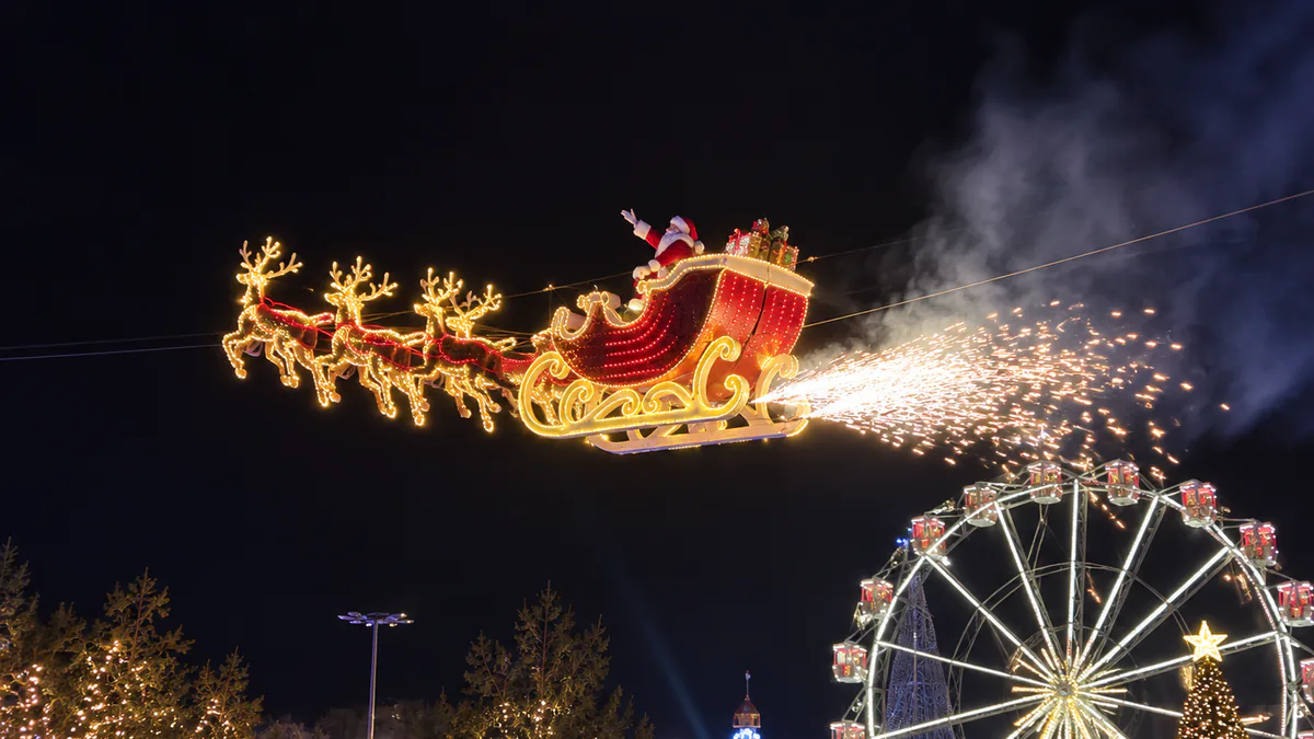 Recreación del Vuelo de Santa sobre Mágicas Navidades