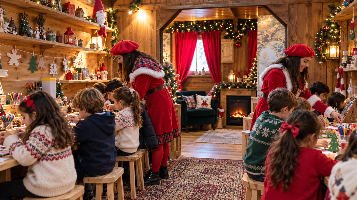 Recreación de la Casita Taller de Navidad de Muelle Uno