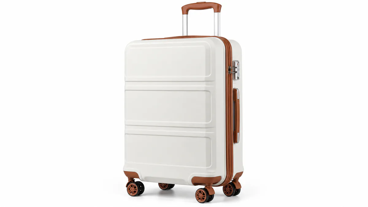 Maleta rígida Kono L de 75 cm en color crema claro