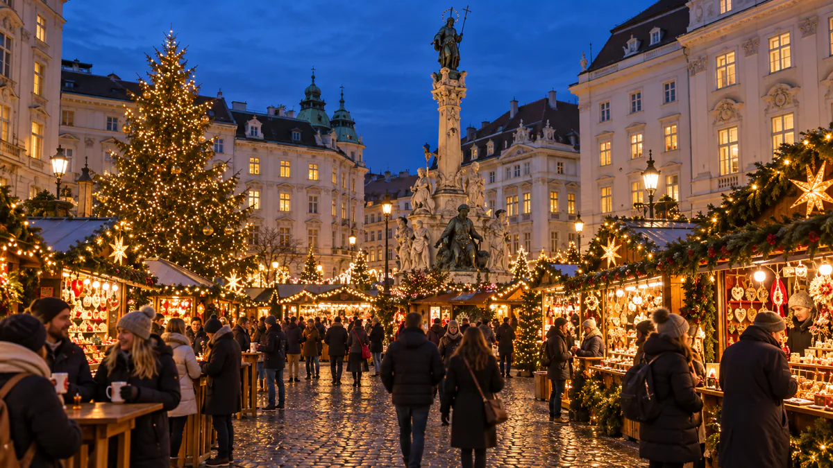 Recreación del mercado de Navidad de Am Hof en Viena