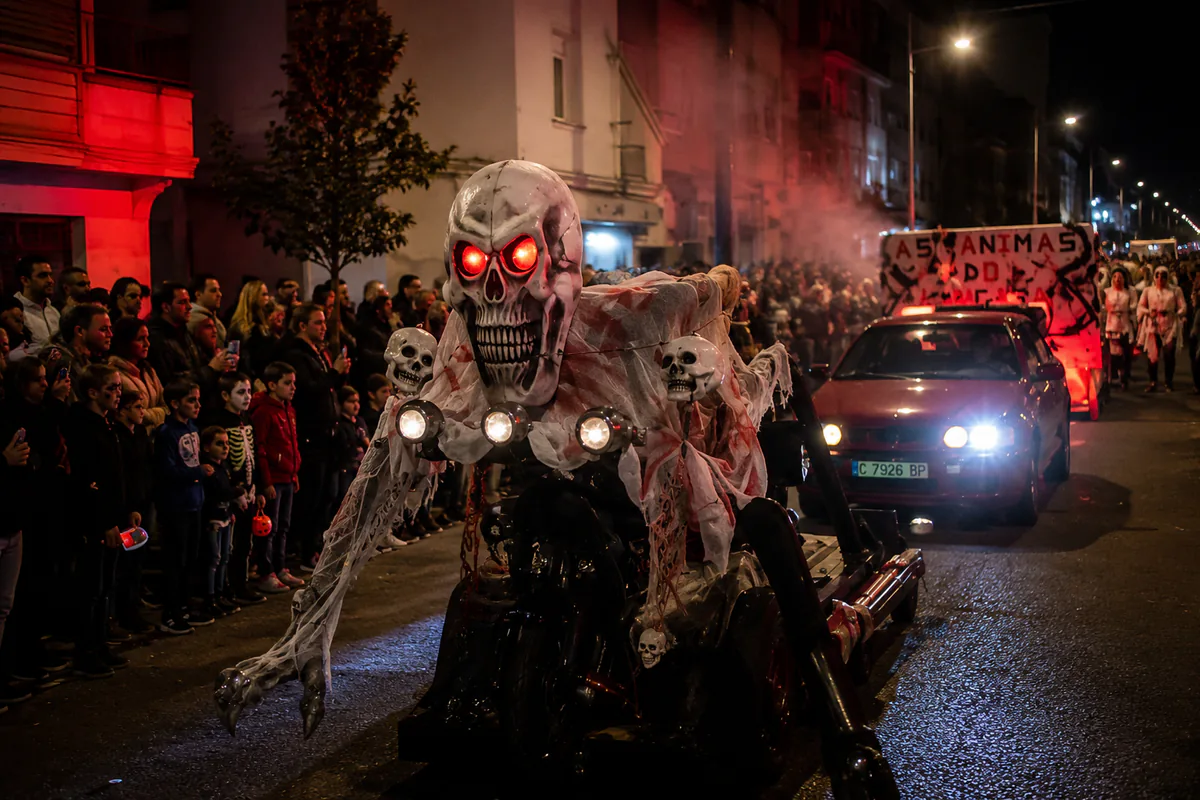 Quilómetro do Terror de Catabois durante el Samaín en Ferrol